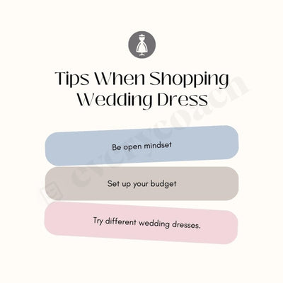 Tips When Shopping Wedding Dress Instagram Post Canva Template