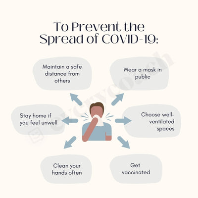 To Prevent The Spread Of Covid-19: Instagram Post Canva Template