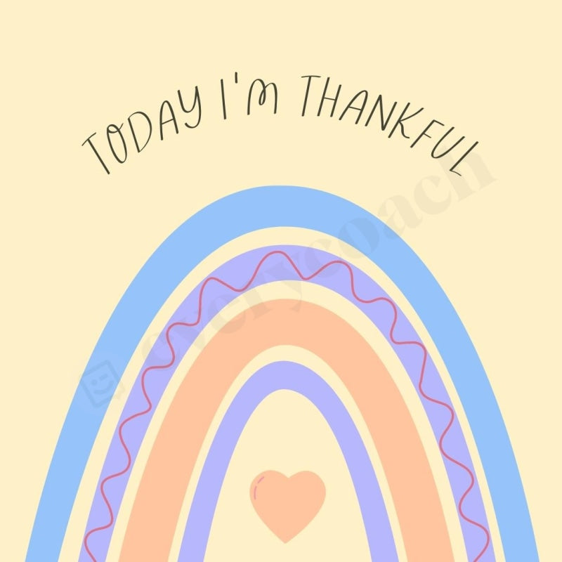 Today Im Thankful Instagram Post Canva Template