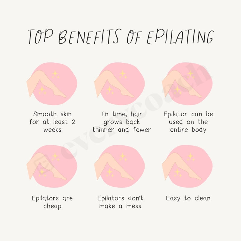 Top Benefits Of Epilating Instagram Post Canva Template