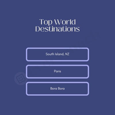 Top World Destinations Instagram Post Canva Template