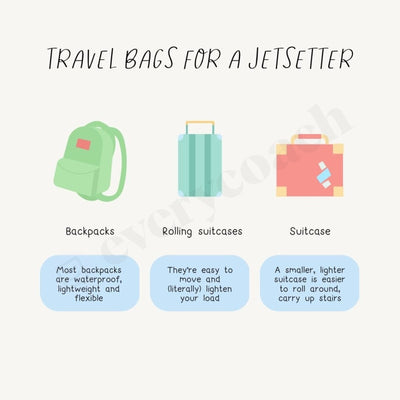 Travel Bags For A Jetsetter Instagram Post Canva Template