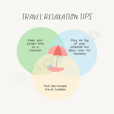 Travel Relaxation Tips Instagram Post Canva Template