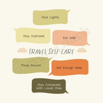 Travel Self-Care Instagram Post Canva Template