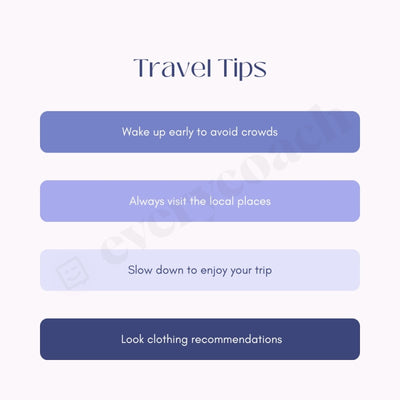 Travel Tips Instagram Post Canva Template