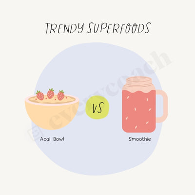 Trendy Superfoods Instagram Post Canva Template