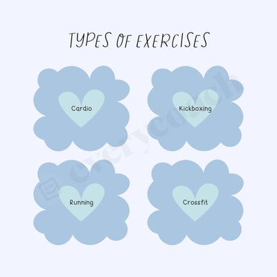 Types Of Exercises Instagram Post Canva Template