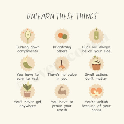 Unlearn These Things Instagram Post Canva Template