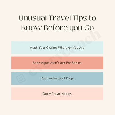 Unusual Travel Tips To Know Before You Go Instagram Post Canva Template