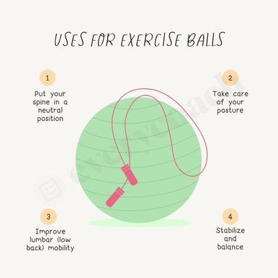 Uses For Exercise Balls Instagram Post Canva Template