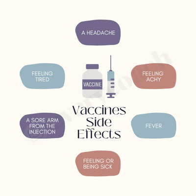 Vaccines Side Effects Instagram Post Canva Template