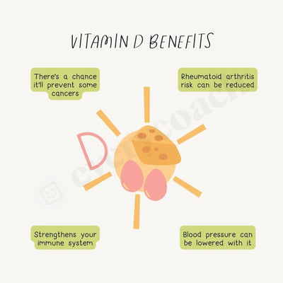 Vitamin D Benefits Instagram Post Canva Template