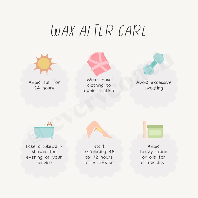Wax After Care Instagram Post Canva Template