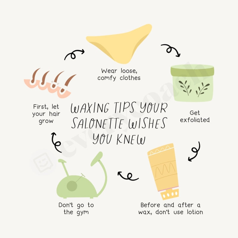 Waxing Tips Your Salonette Wishes You Knew Instagram Post Canva Template