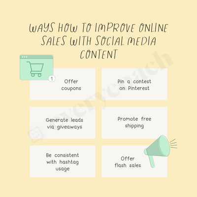 Ways How To Improve Online Sales With Social Media Content Instagram Post Canva Template