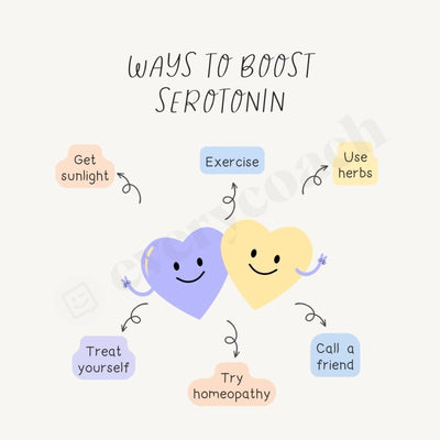 Ways To Boost Serotonin Instagram Post Canva Template