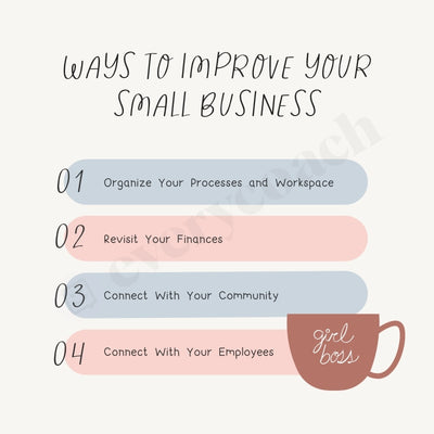 Ways To Improve Your Small Business Instagram Post Canva Template