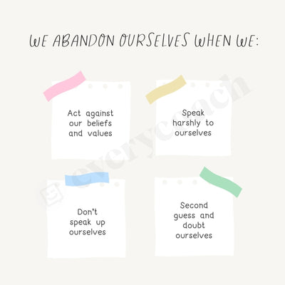 We Abandon Ourselves When We: Instagram Post Canva Template