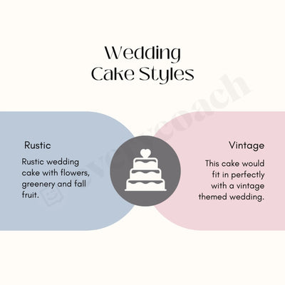 Wedding Cake Styles Instagram Post Canva Template