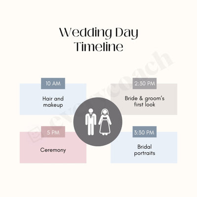 Wedding Day Timeline Instagram Post Canva Template