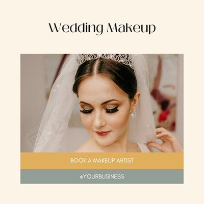 Wedding Makeup Instagram Post Canva Template