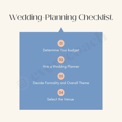 Wedding-Planning Checklist Instagram Post Canva Template