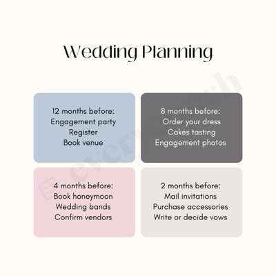 Wedding Planning Instagram Post Canva Template