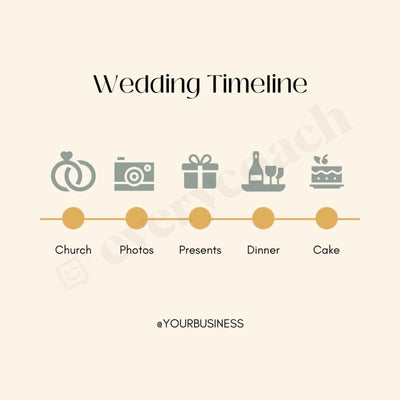 Wedding Timeline Instagram Post Canva Template