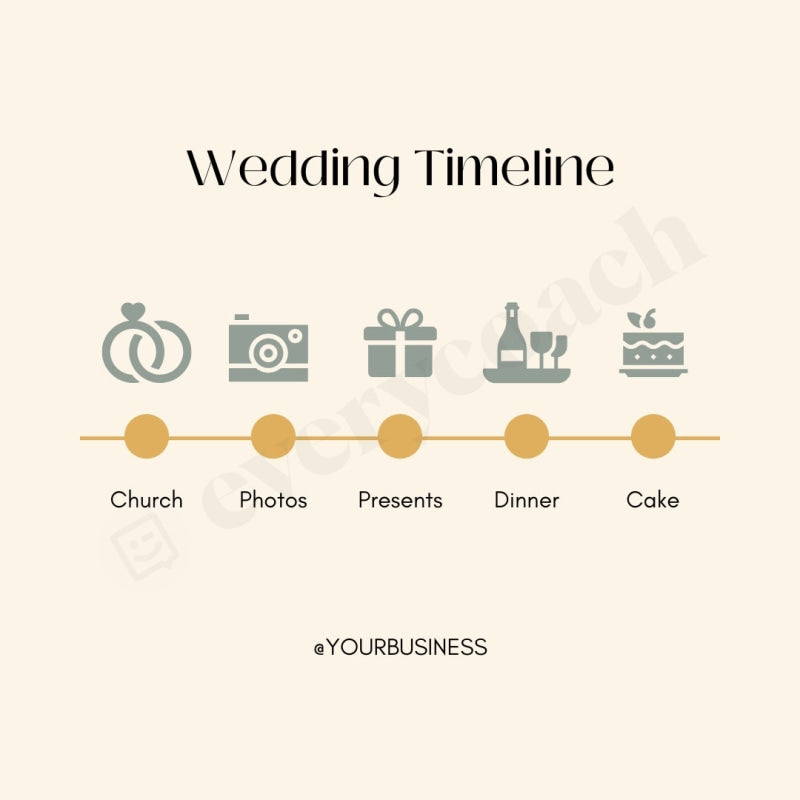 Wedding Timeline Instagram Post Canva Template