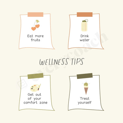 Wellness Tips Instagram Post Canva Template