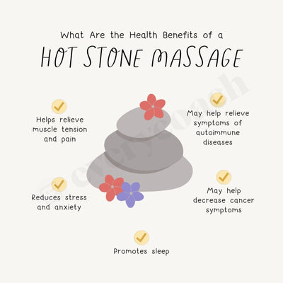 What Are Health Benefits Of A Hot Stone Massage Instagram Post Canva Template