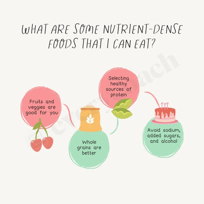 What Are Some Nutrient-Dense Foods That I Can Eat Instagram Post Canva Template