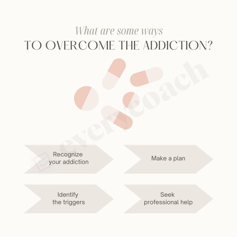 What Are Some Ways To Overcome The Addiction Instagram Post Canva Template