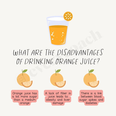 What Are The Disadvantages Of Drinking Orange Juice Instagram Post Canva Template