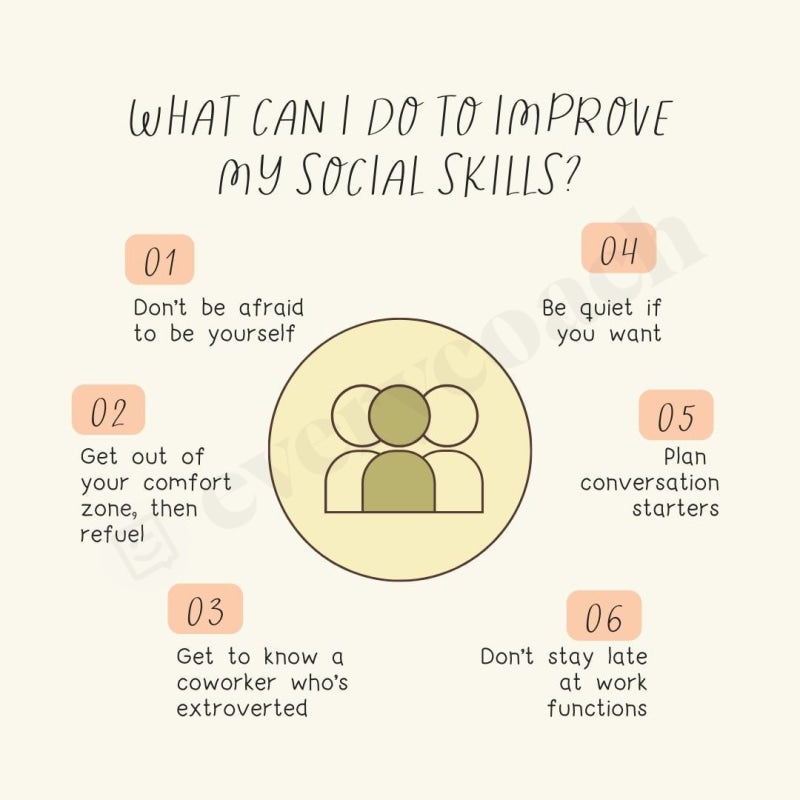 What Can I Do To Improve My Social Skills Instagram Post Canva Template