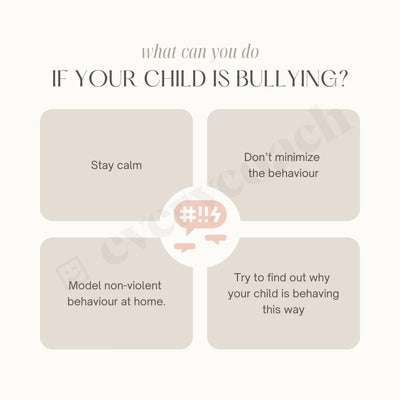 What Can You Do If Your Child Is Bullying Instagram Post Canva Template