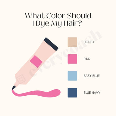 What Color Should I Dye My Hair Instagram Post Canva Template