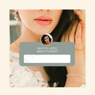 What Do Most Brides Forget Instagram Post Canva Template