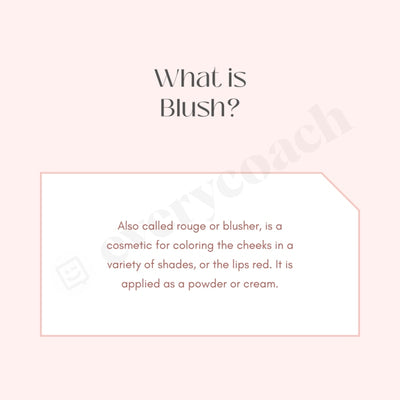 What Is Blush Instagram Post Canva Template
