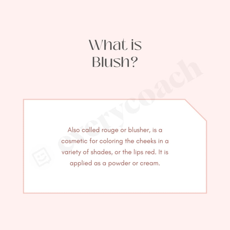 What Is Blush Instagram Post Canva Template
