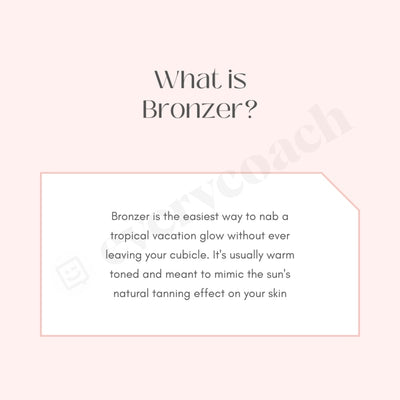 What Is Bronzer Instagram Post Canva Template