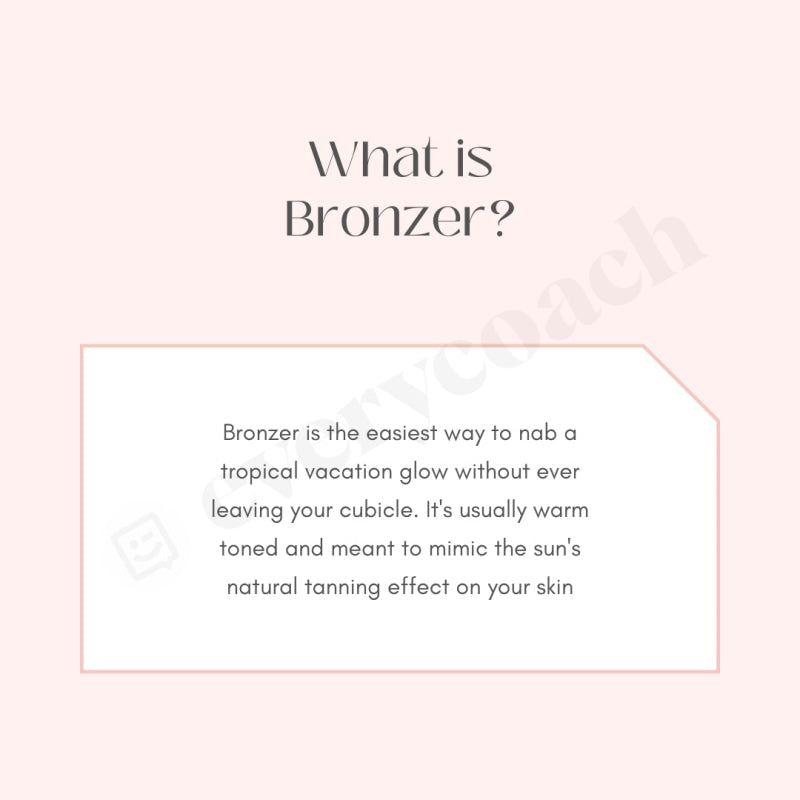 What Is Bronzer Instagram Post Canva Template