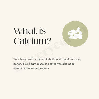 What Is Calcium Instagram Post Canva Template