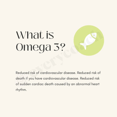 What Is Omega 3 Instagram Post Canva Template