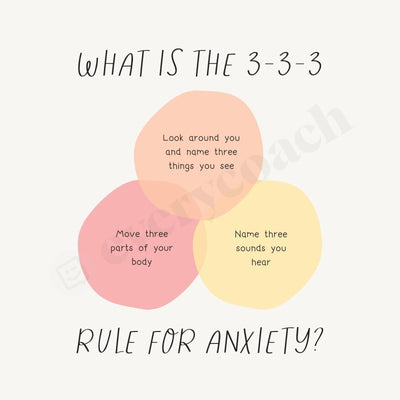 What Is The 3-3-3 Rule For Anxiety S02022301 Instagram Post Canva Template