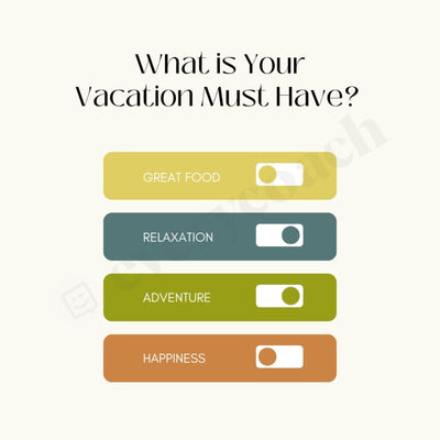 What Is Your Vacation Must Have Instagram Post Canva Template