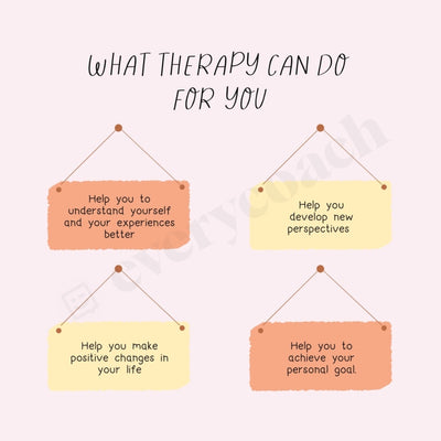 What Therapy Can Do For You Instagram Post Canva Template