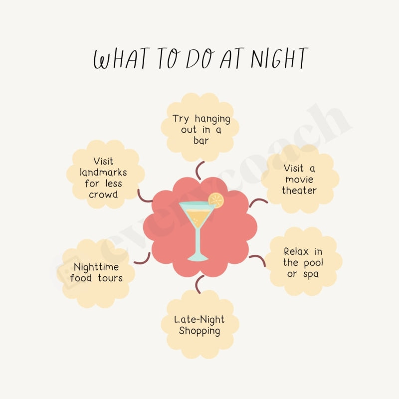 What To Do At Night Instagram Post Canva Template