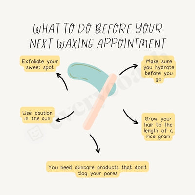 What To Do Before Your Next Waxing Appointment Instagram Post Canva Template