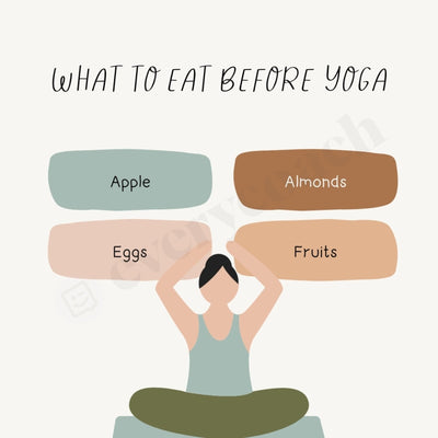 What To Eat Before Yoga Instagram Post Canva Template